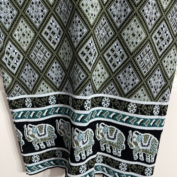 Ronny Kobo Women’s Unice Boho Jacquard Knit Bodycon Elephant Hem Dress Size S - Picture 3 of 5